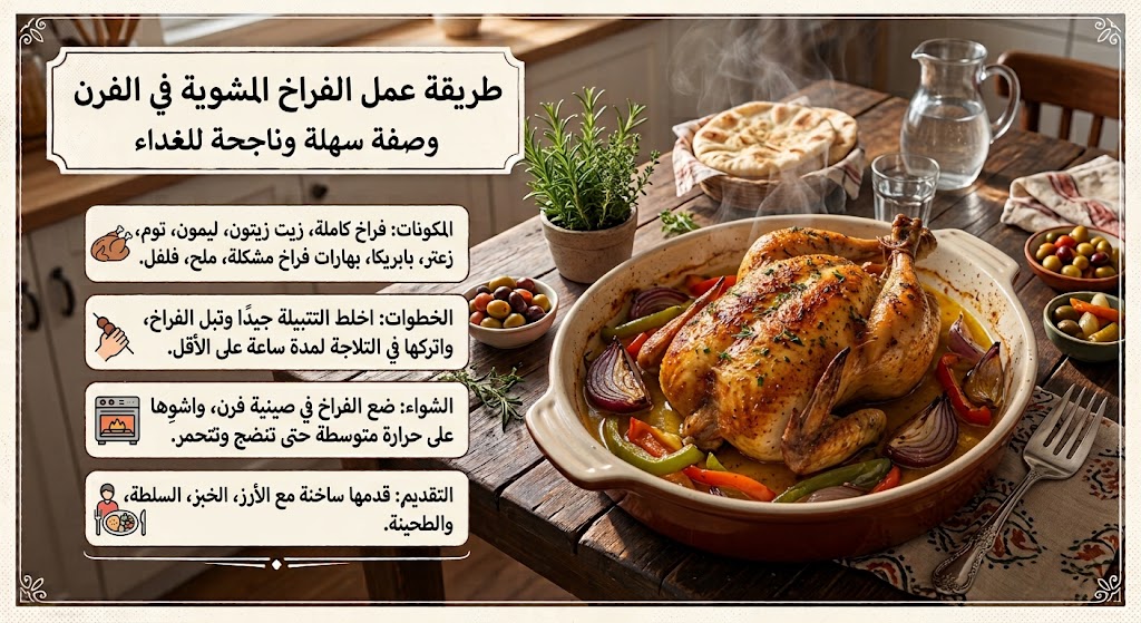 طريقة عمل الفراخ المشوية في الفرن.. تتبيلة سهلة وطعم شهي